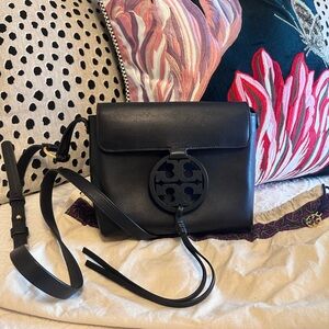 Tory Burch Black Leather Miller Crossbody Bag